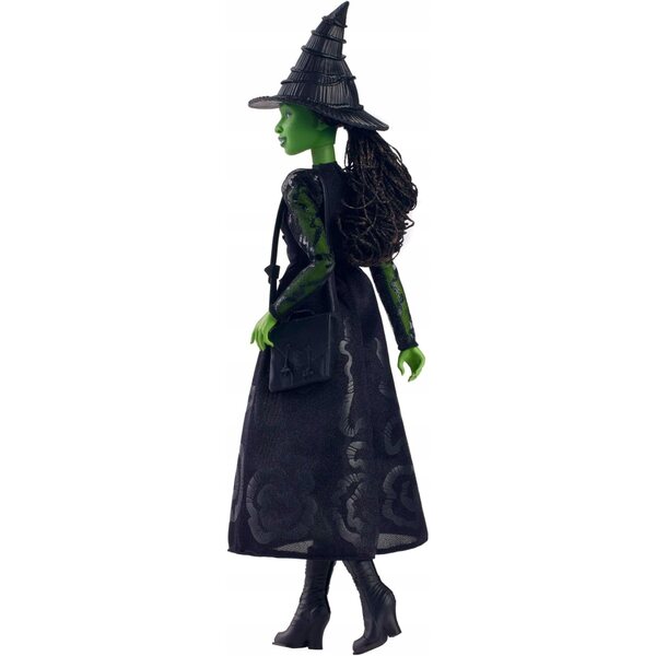 Bambola Elphaba del film Wicked Mattel, 29 cm, pelle verde, trecce + accessori