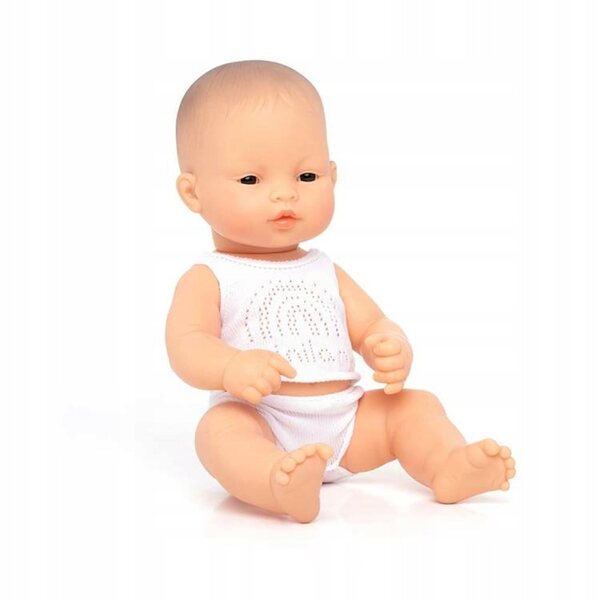 Lalke pädagogisches Miniland Asiatisches Mädchen 32 cm aus Vinyl für Kinder ab 10 Monaten
