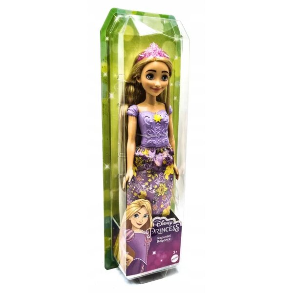 Bambola Disney Princess Rapunzel con vestito e accessori, capelli pettinabili