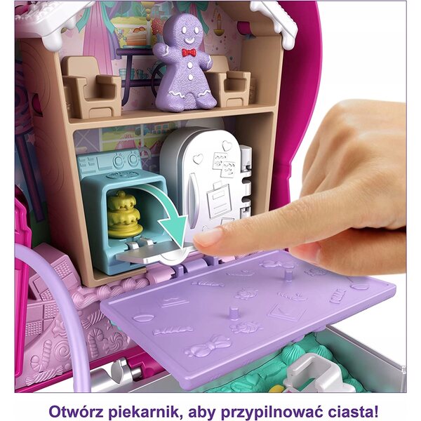 Polly Pocket Casa Macchina Masticatrice di Gomma 12,6 cm in Plastica Multicolore