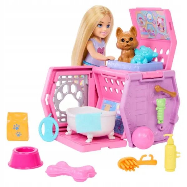 Barbie Chelsea Transporter per Cani con Set Accessori - Gioco per Bambini 3+