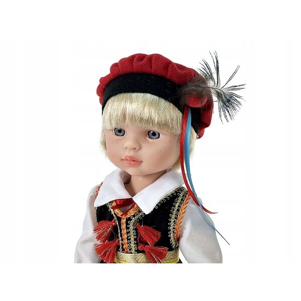 Eine Puppe in Tracht, 38 cm – spricht und singt auf Polnisch, CE-Soundeffekte