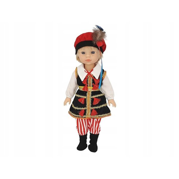 Eine Puppe in Tracht, 38 cm – spricht und singt auf Polnisch, CE-Soundeffekte