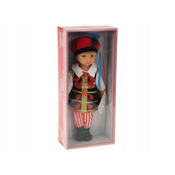 Eine Puppe in Tracht, 38 cm – spricht und singt auf Polnisch, CE-Soundeffekte