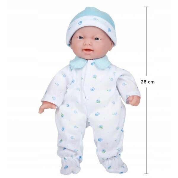 Una bambola simpatica e morbida per una bambina di un anno, 28 cm, sicura e leggera