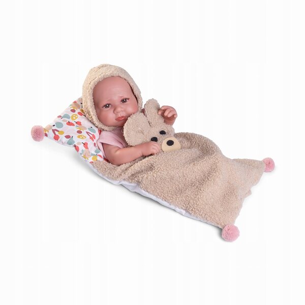 Laletta Antonio Juan Luca Neugeborenes 42 cm mit Schlafsack und weicher Kleidung