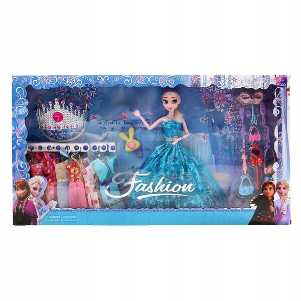 Bambola della principessa Elsa con accessori per lo styling, perfetta per i bambini dai 3 anni in su