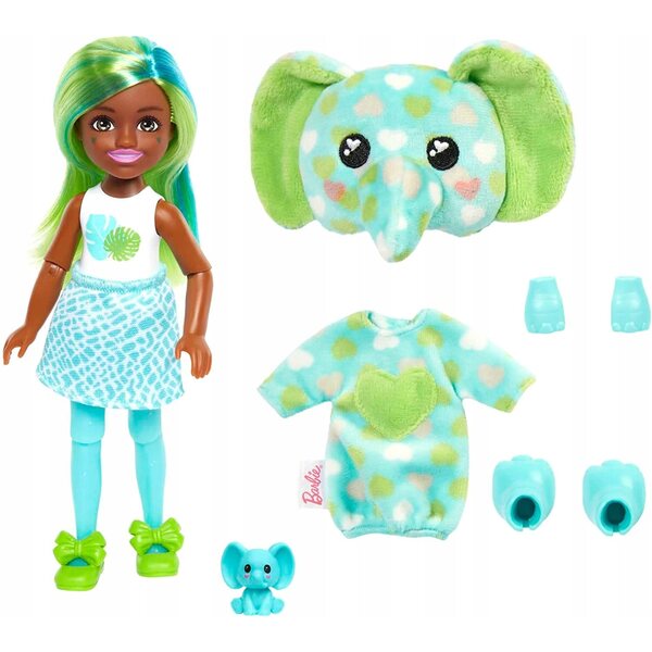 Barbie Cutie Reveal Chelsea mit Elefantenkostüm und Zubehör – ab 3 Jahren