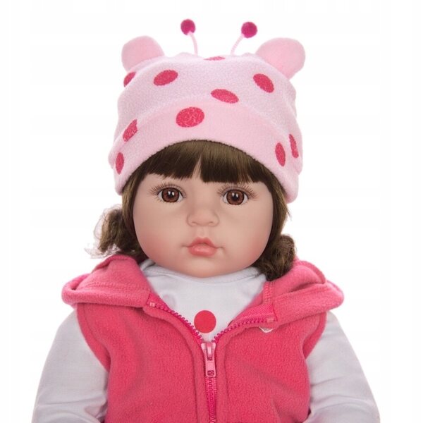 Bambola Reborn Keiumi Girl 55 cm con Orsetto Giraffa - Realistica e Morbida