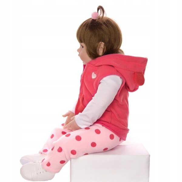 Bambola Reborn Keiumi Girl 55 cm con Orsetto Giraffa - Realistica e Morbida