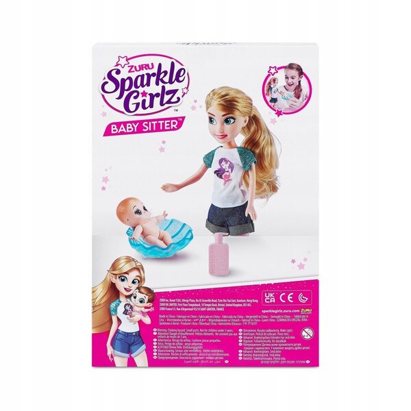 Bambola Sparkle Girlz Babysitter - set per ragazze 3+