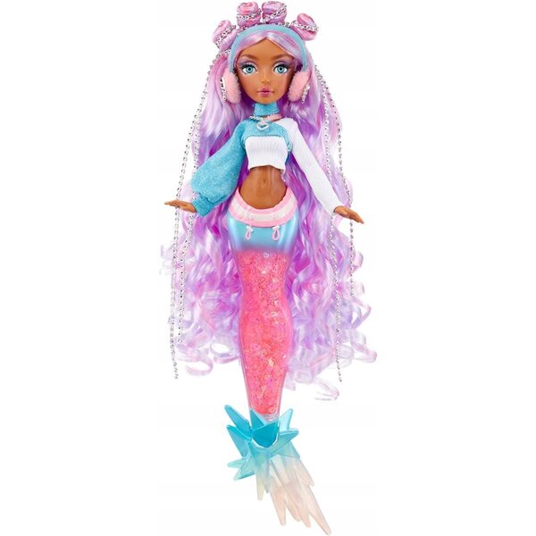 Mermaze Sirenaz Winter Waves Bambola Sirena 34 cm con Cambia Colore e Accessori