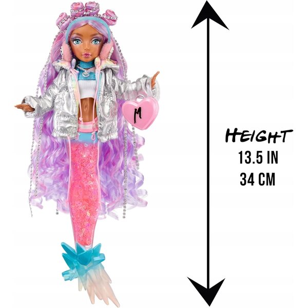 Mermaze Sirenaz Winter Waves Bambola Sirena 34 cm con Cambia Colore e Accessori