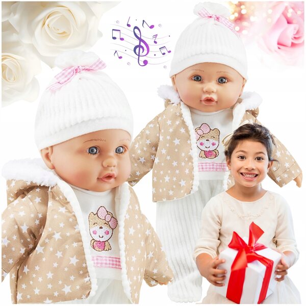 La bambola interattiva Smily Play Julka beige da 32 cm insegna 120 parole in PL e EN