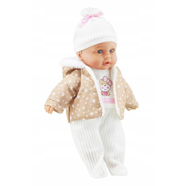 La bambola interattiva Smily Play Julka beige da 32 cm insegna 120 parole in PL e EN