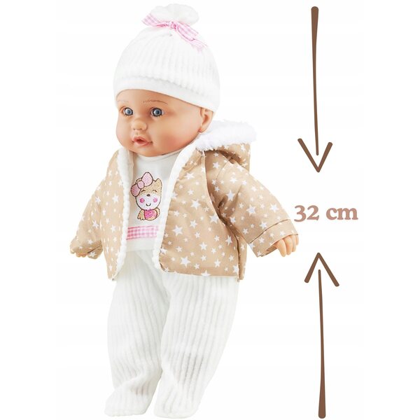 La bambola interattiva Smily Play Julka beige da 32 cm insegna 120 parole in PL e EN