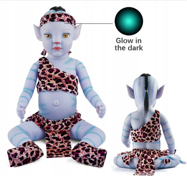 50 cm große, realistische, wiedergeborene Baby-Avatar-Puppe aus Silikon-Vinyl