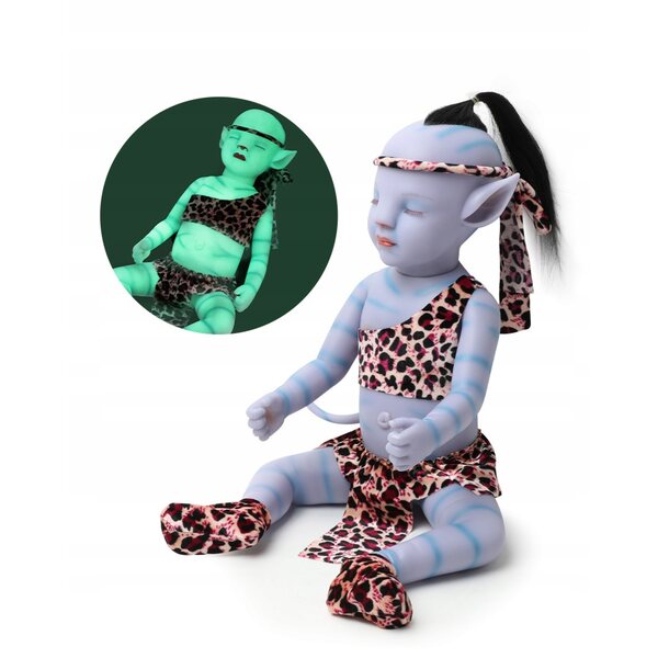50 cm große, realistische, wiedergeborene Baby-Avatar-Puppe aus Silikon-Vinyl