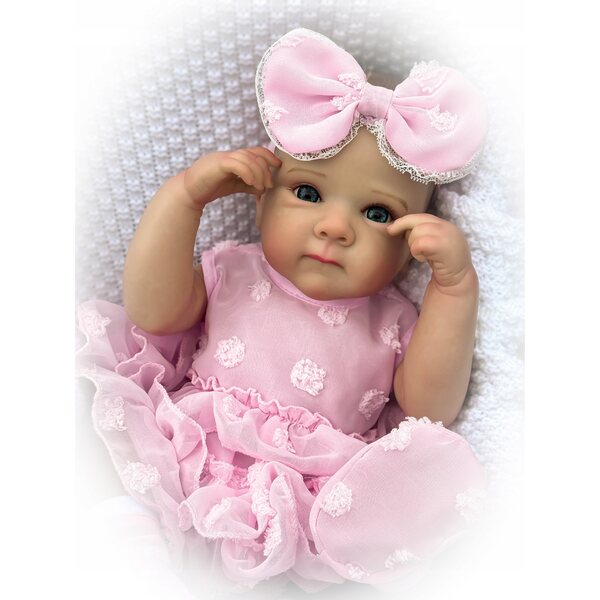 Bambola Reborn Neonata 48 cm con Abiti e Accessori - Impermeabile e Realistica