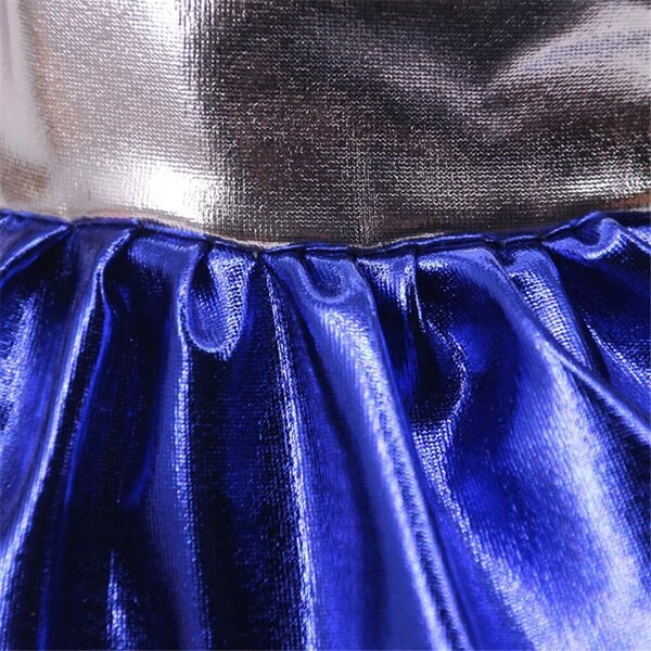 Glitzerndes blaues Kleid für 18-Zoll-amerikanische Puppen – komplettes Set