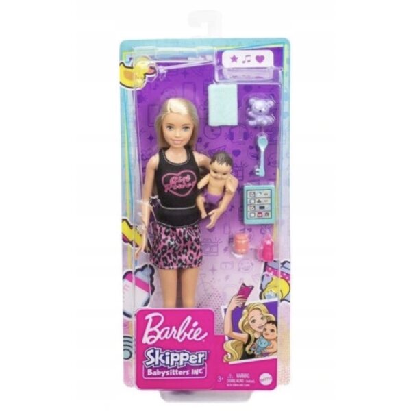 Barbie Babysitter con Baby Doll e Accessori per Bambini da 3 anni