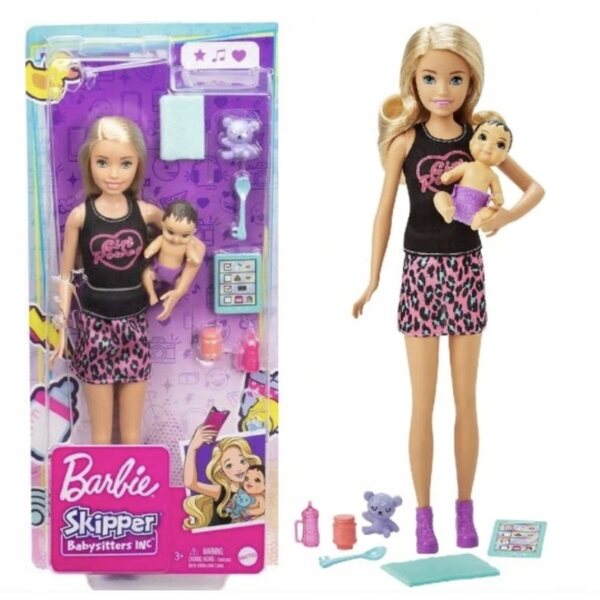 Barbie Babysitter con Baby Doll e Accessori per Bambini da 3 anni