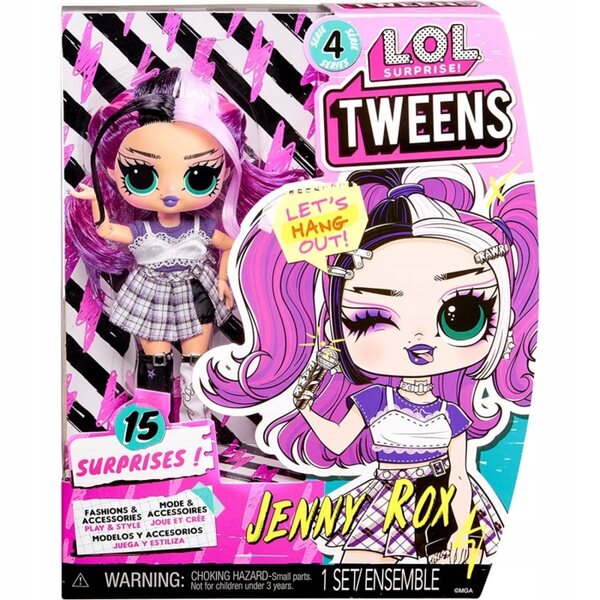 LOL SURPRISE Jenny Rox Puppe 16,5 cm mit rockigem Stil und einzigartigen Accessoires