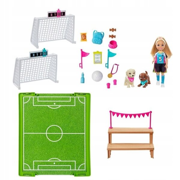 Barbie Chelsea con set da calcio e accessori ispirata a Dreamhouse Adventures