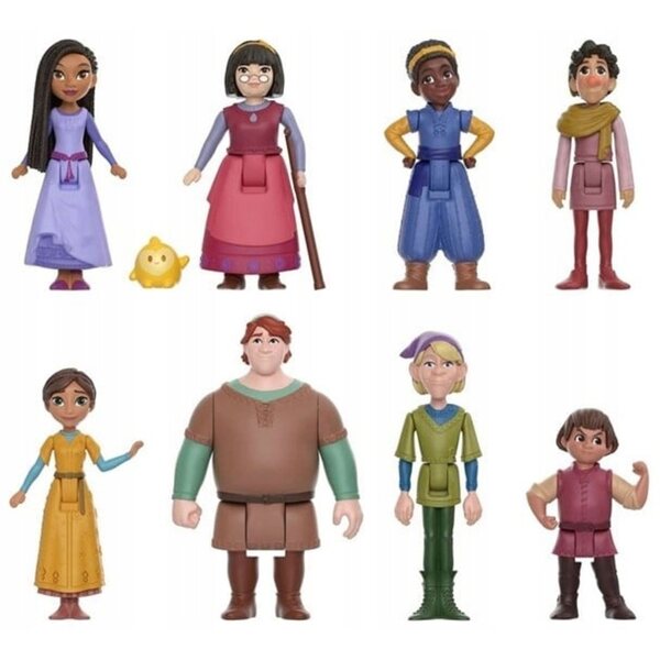Lot de 9 mini figurines Disney Wish The Teens Mattel 5 cm pour enfants à partir de 3 ans