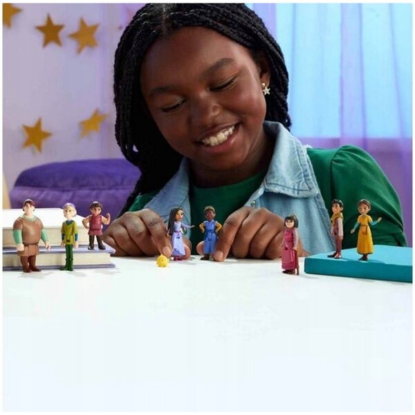 Lot de 9 mini figurines Disney Wish The Teens Mattel 5 cm pour enfants à partir de 3 ans