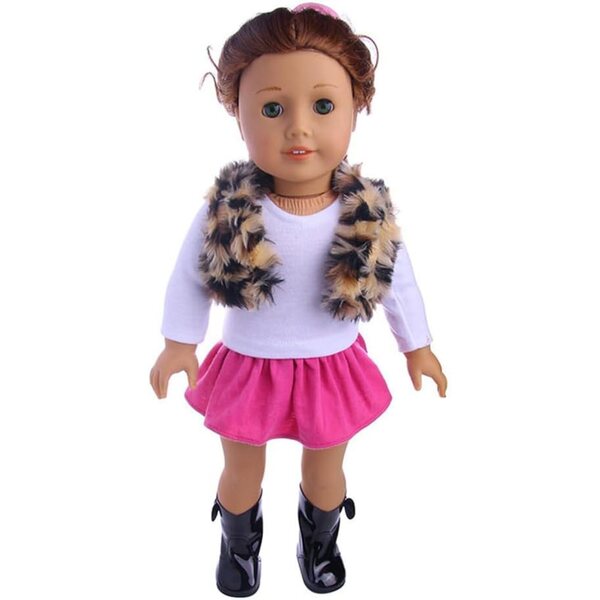 Set Abbigliamento Invernale Rosa per Bambole da 43-46 cm - 3 Pezzi Comfort e Stile