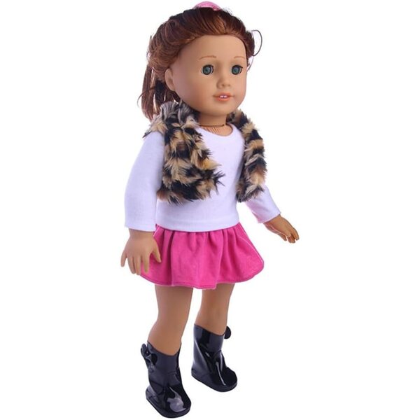 Set Abbigliamento Invernale Rosa per Bambole da 43-46 cm - 3 Pezzi Comfort e Stile
