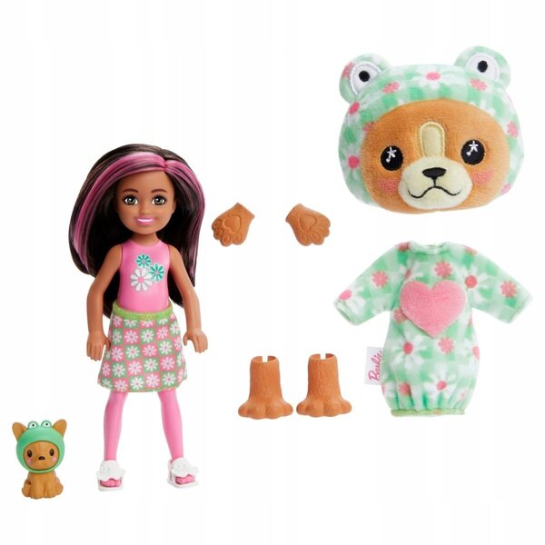 Mattel Barbie Cutie Reveal Chelsea con Costume Piesek e Accessori - Multicolore