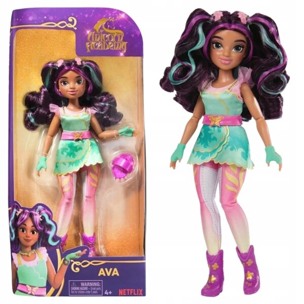 Unicorn Academy Ava 24 cm Puppe mit Haarschmuck für Kinder ab 4 Jahren