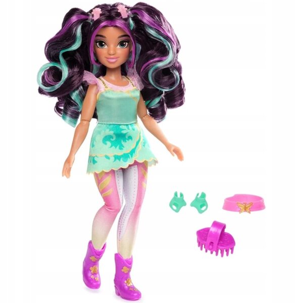 Unicorn Academy Ava 24 cm Puppe mit Haarschmuck für Kinder ab 4 Jahren
