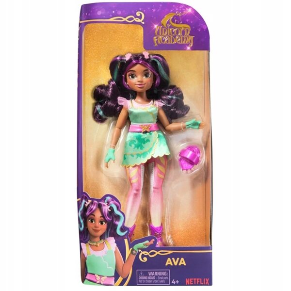 Unicorn Academy Ava 24 cm Puppe mit Haarschmuck für Kinder ab 4 Jahren