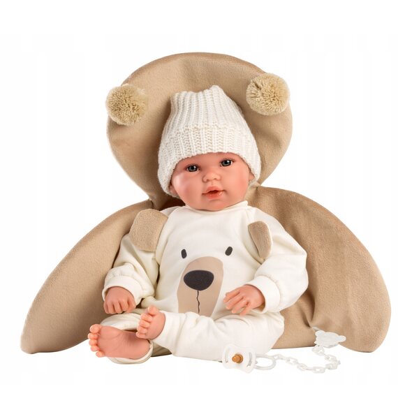 Bambola spagnola Llorens Baby Osito 36 cm con effetto pianto e materiale morbido