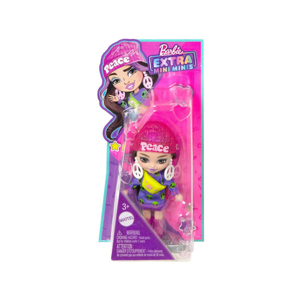 Barbie Extra Mini Minis mit dunklen Haaren und bunten Accessoires 8,5 cm