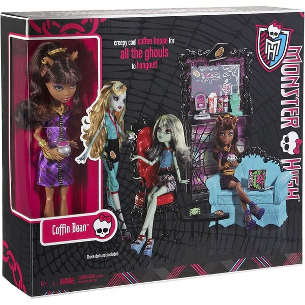 Monster High Clawdeen Wolf-Set mit original Mattel Coffin Bean Coffee Shop