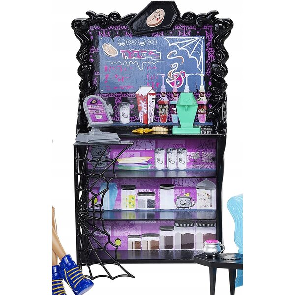 Set Monster High Clawdeen Wolf con caffetteria Coffin Bean originale Mattel