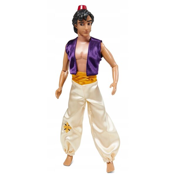 Bambola Alladin Disney Store 32 cm originale con abiti dettagliati e mobili