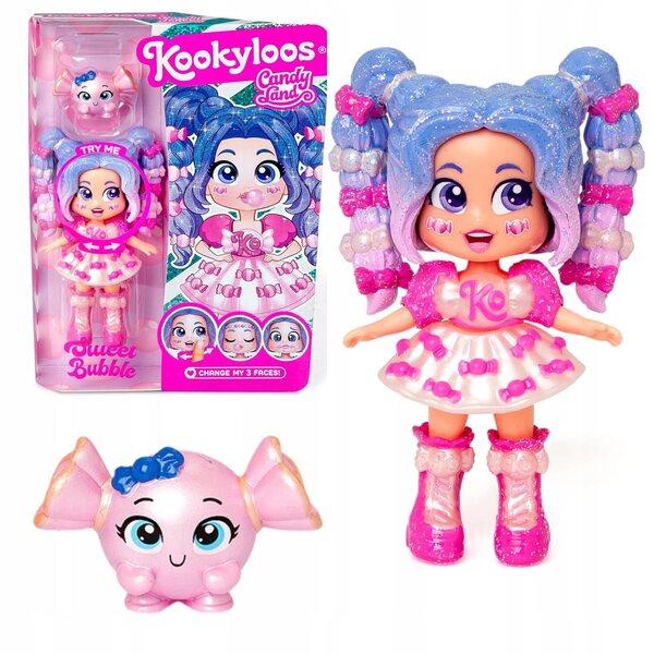 Kookyloos Sweet Bubble Candy Land – Lutscher mit Zubehör und Tier im süßen Stil