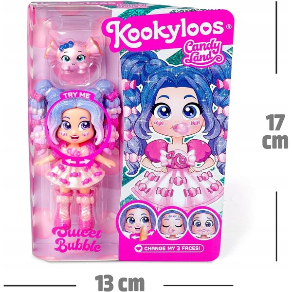 Kookyloos Sweet Bubble Candy Land – Lutscher mit Zubehör und Tier im süßen Stil