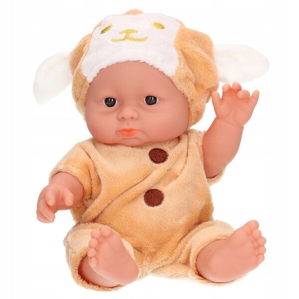 Bambolina da bagno con cappello con orecchie, 23 cm - un giocattolo per bambini dai 3 anni in su