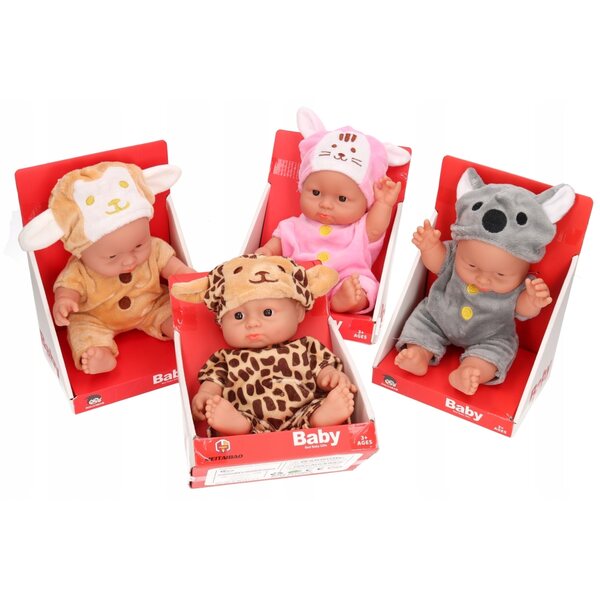 Bambolina da bagno con cappello con orecchie, 23 cm - un giocattolo per bambini dai 3 anni in su