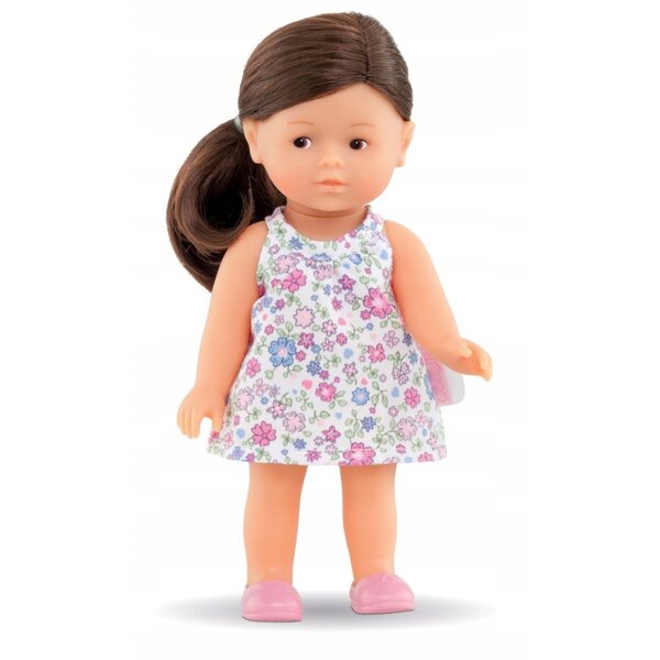 Bambola Mini Corolline Romy 20 cm Bruna con Profumo di Vaniglia e Abito Floreale