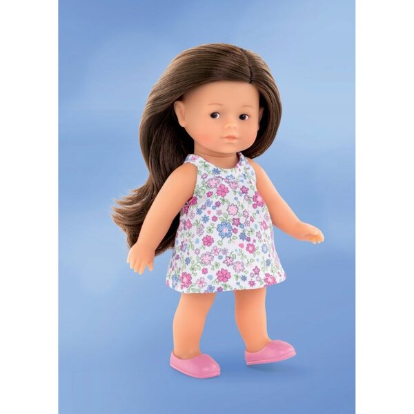 Bambola Mini Corolline Romy 20 cm Bruna con Profumo di Vaniglia e Abito Floreale