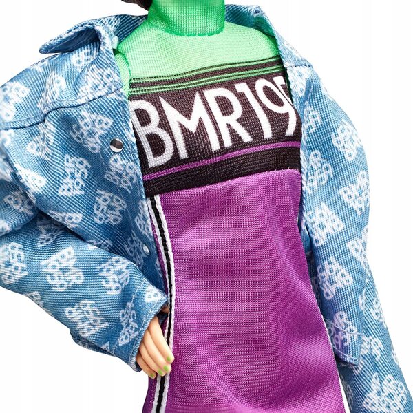 Barbie BMR1959 Deluxe mit Jeansjacke und Neonkleid – Modespielzeug +6