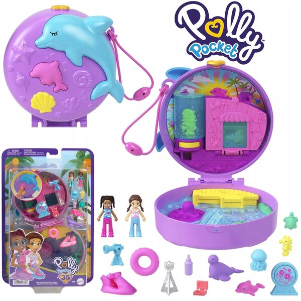 Polly Pocket Aquarium Set avec Dauphins - Jouet éducatif pour les enfants de 4 ans et plus