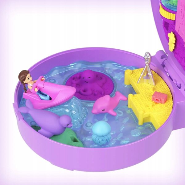 Polly Pocket Set acquario con delfini - Giocattolo educativo per bambini 4+